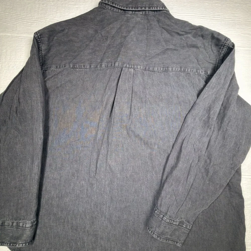 Levi’s SilverTab Oversized Denim Utility Shirt Black Wash Gray 90s Y2K NWT XL
